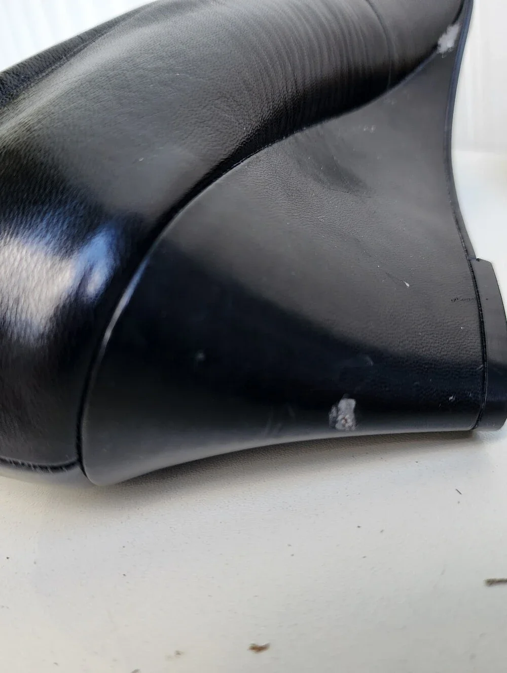 Nine West Women’s Leather Wedge Low Heels Mybell Black Slip On Sz 7.5 M